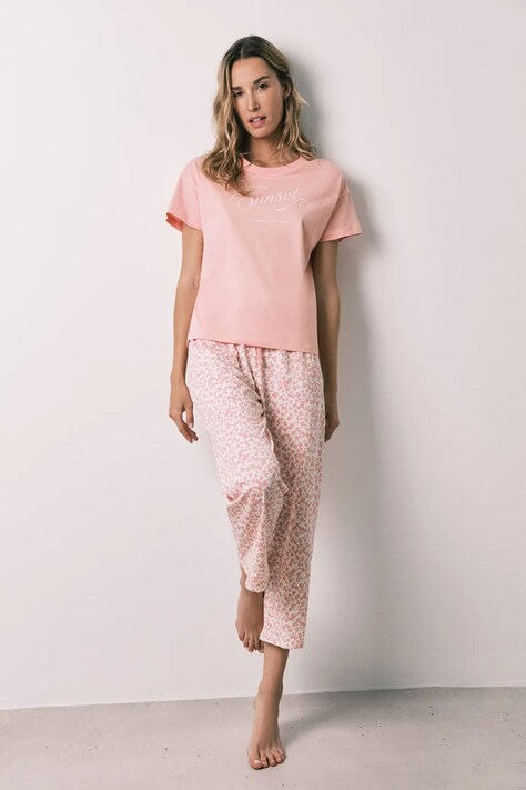 women'secret piżama damska bawełniana pomarańczowa 3594732