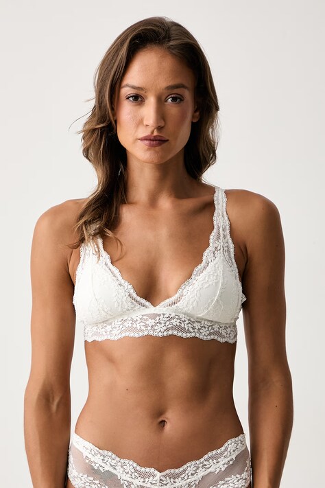 women'secret biustonosz trójkątny koronkowy beżowy 3544577