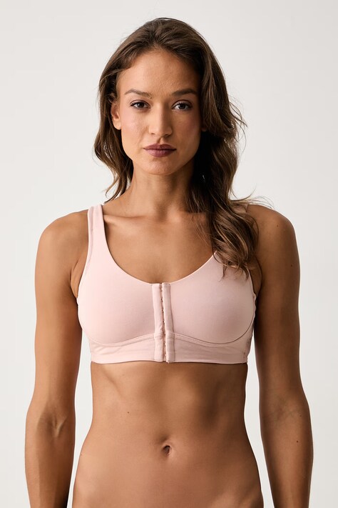 women'secret biustonosz pooperacyjny bawełniany z elastanem różowy 4324016