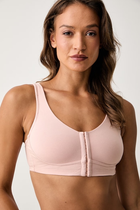 women'secret biustonosz pooperacyjny bawełniany z elastanem różowy 4324016