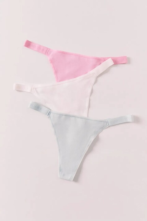 women'secret stringi damskie bawełniane z elastanem 3-pack multicolor 4933683