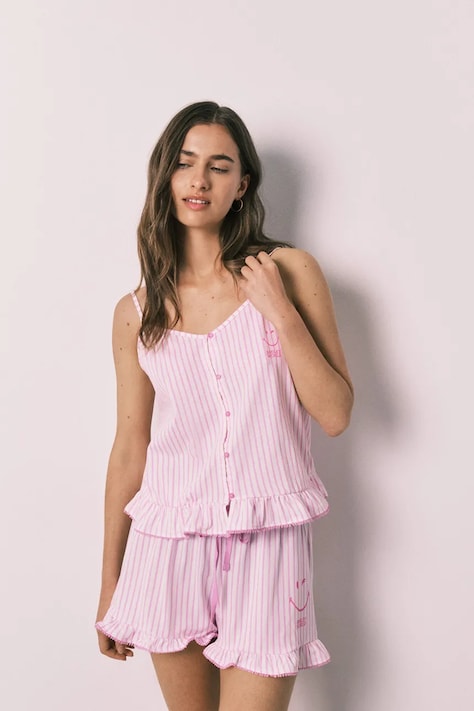 women'secret piżama damska bawełniana różowa 3133522