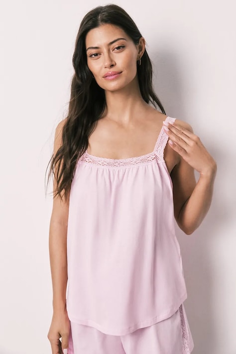 women'secret piżama dwuczęściowa damska bawełniana fioletowa 3593050