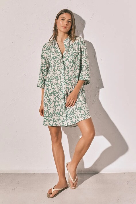 women'secret koszula nocna damska z wiskozy zielona 4923681