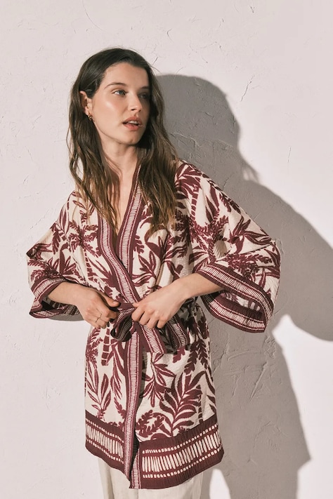 women'secret Kimono žensko viskozno bordo 4923680