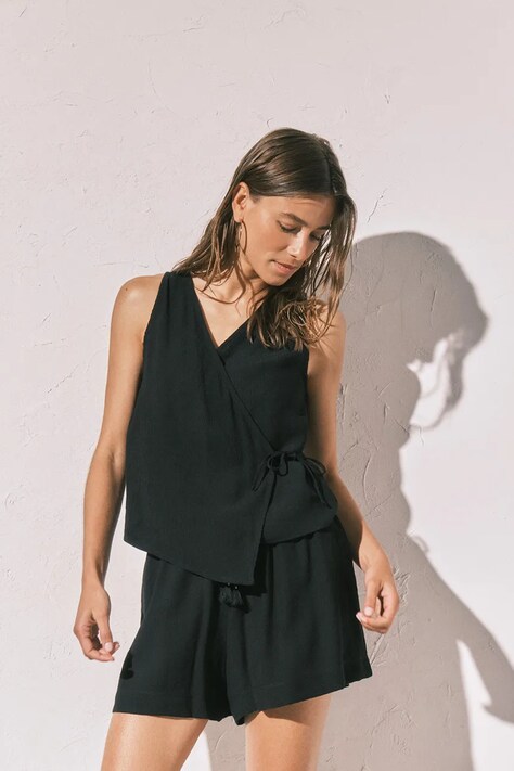 women'secret komplet damski z wiskozą czarny 4853726