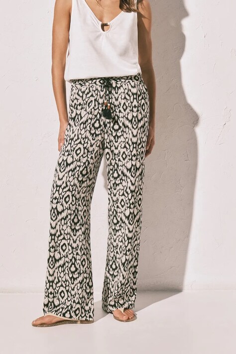 women'secret Pantaloni de pijama femei din vâscoză bej 3703247