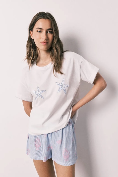 women'secret piżama damska bawełniana biała 3593063