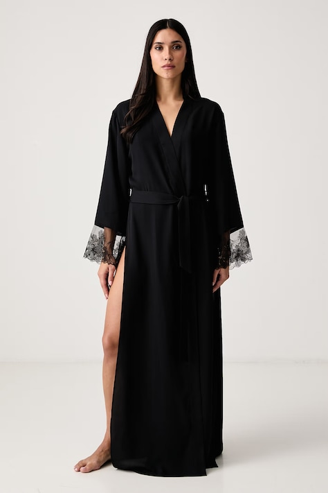 Guess Szlafrok damski ADELE czarny O6BK01 W3476