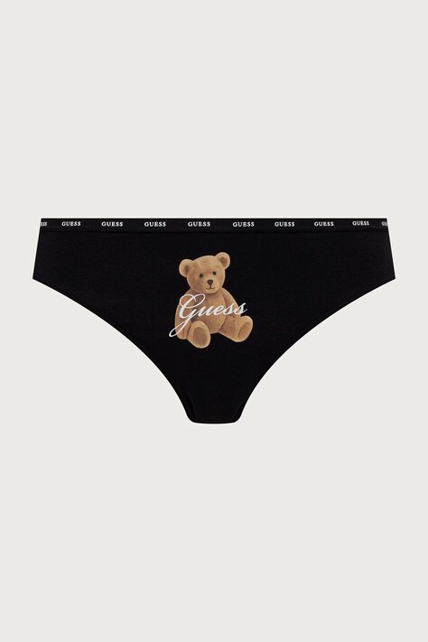Guess Figi damskie bawełniane z elastanem ARIA 3-pack czarne O6BG03 K5996