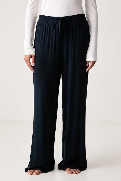 BOSS Pyžamové kalhoty dámské s modalem SHINY RIB_Pants námořnické modré 50566070