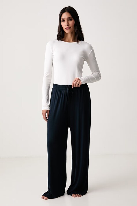 BOSS піжамні штани жіночі з модалем SHINY RIB_Pants — фото 2