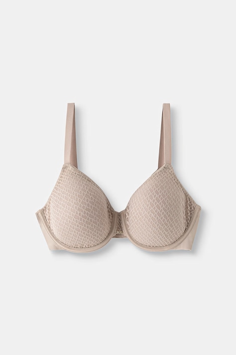 BOSS sportski grudnjak PADDED DEMI_B LACE bež 50566482