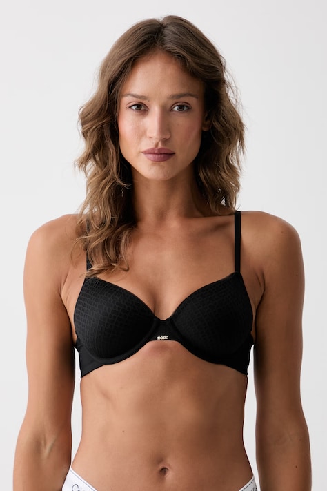 BOSS športová podprsenka PADDED DEMI_B LACE čierna 50566482