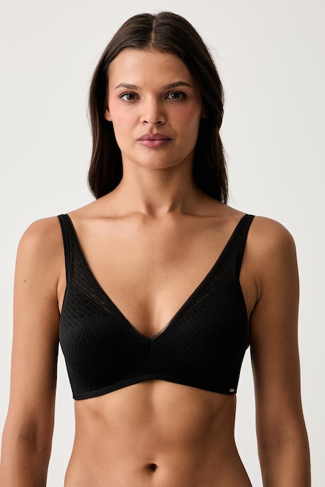 BOSS τριγωνικό σουτιέν PADDED SOFT_B LACE μαύρο 50566474