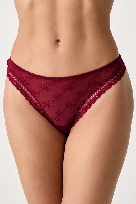 HUGO Brazyliany damskie LACY THONG czerwone 50566801