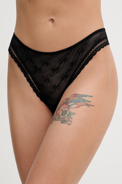 HUGO brazilky dámske LACY THONG čierne 50566801