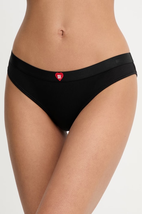 HUGO трусики для женщин с модалом HUGO HEART BRIEF чёрные 50566785
