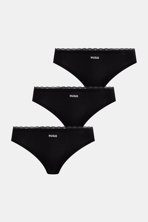 HUGO бикини дамски TRIPLET MICRO BRIEF 3 броя черни 50566738
