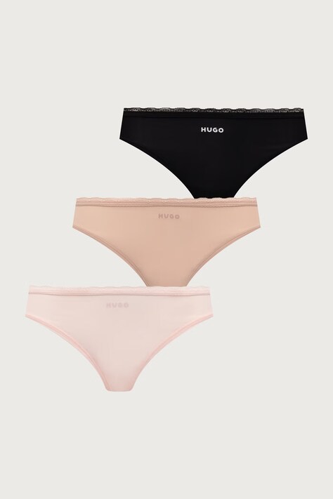 HUGO Stringi damskie TRIPLET MICRO THONG 3-pack multicolor 50566737
