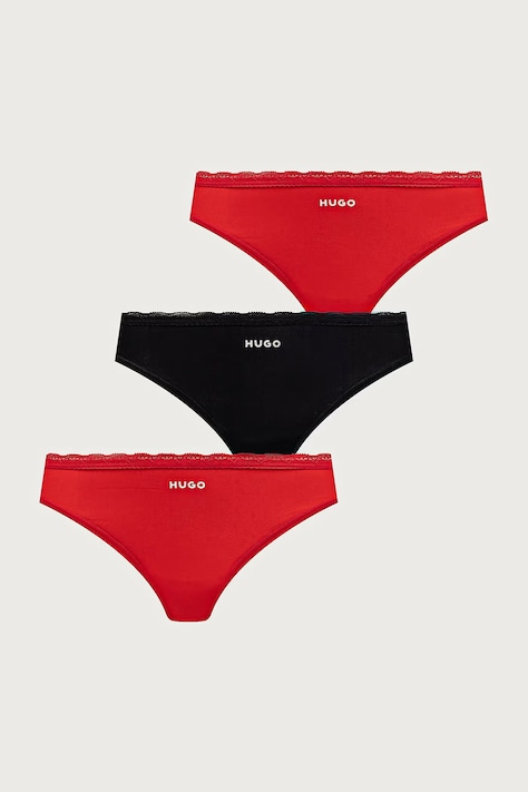 HUGO Stringi damskie TRIPLET MICRO THONG 3-pack multicolor 50566737