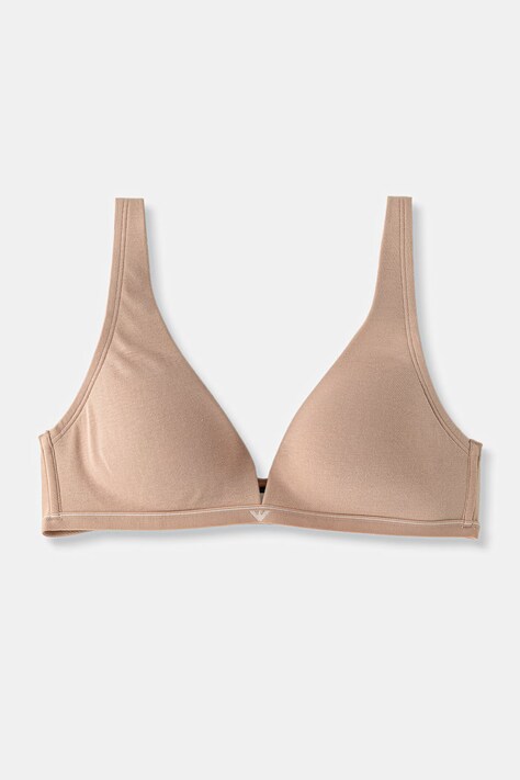 Emporio Armani Underwear podprsenka plunge bavlnená s elastanom béžová EW000436.AF25589