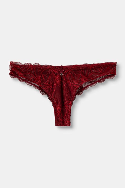 Emporio Armani Underwear figi damskie koronkowe czerwone EW000398.AF25576