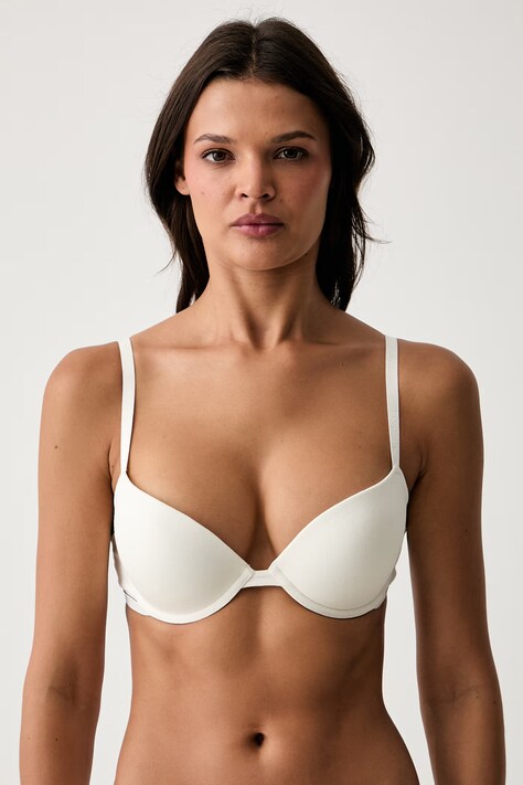 Emporio Armani Underwear podprsenka bavlněná s elastanem béžová EW000379.AF25589