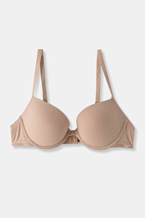 Emporio Armani Underwear podprsenka bavlnená s elastanom béžová EW000379.AF25589