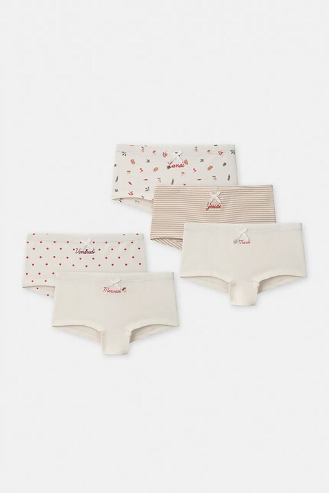 Sergent Major Figi dziecięce bawełniane z elastanem 5-pack beżowe 26H5PFD2SHY