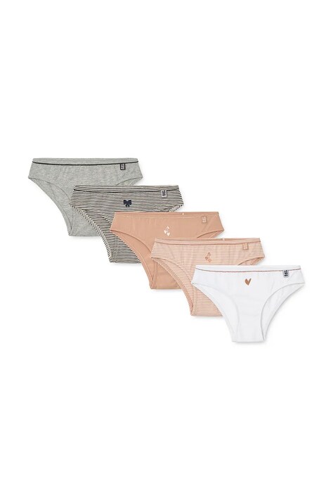 Liewood Figi dziecięce bawełniane z elastanem Aylin Briefs 5-pack różowe LW20990