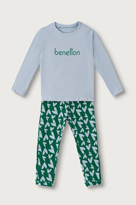 United Colors of Benetton Dvodijelna pidžama za djecu s pamukom roza 3G680P0A6