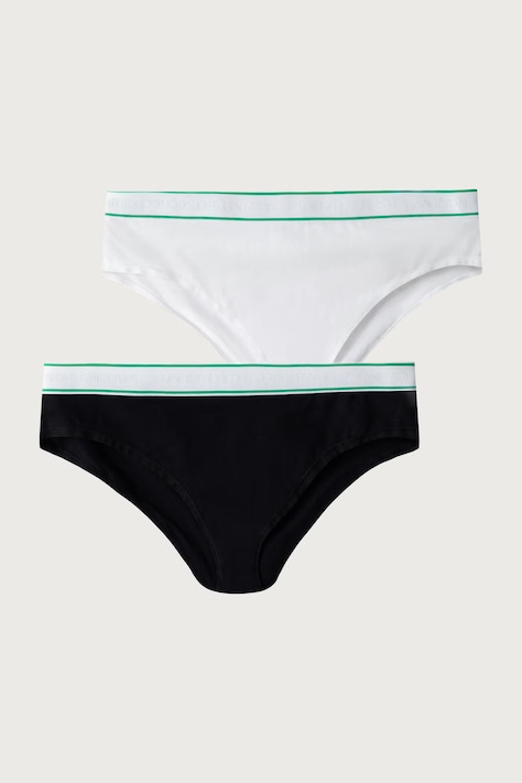 United Colors of Benetton Κιλότα παιδικά βαμβακερά με ελαστάν 2-pack λευκά 3G680S03F