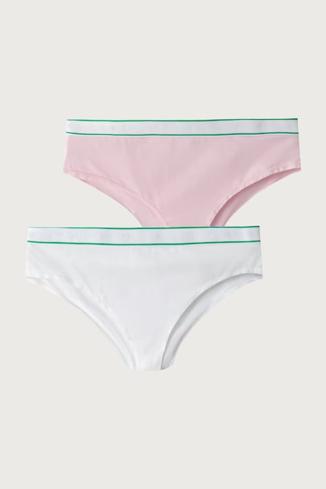 United Colors of Benetton Κιλότα παιδικά βαμβακερά με ελαστάν 2-pack ροζ 3G680S03F