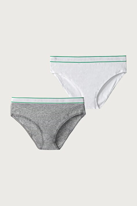 United Colors of Benetton Κιλότα παιδικά βαμβακερά με ελαστάν 2-pack γκρί 3G680S03F