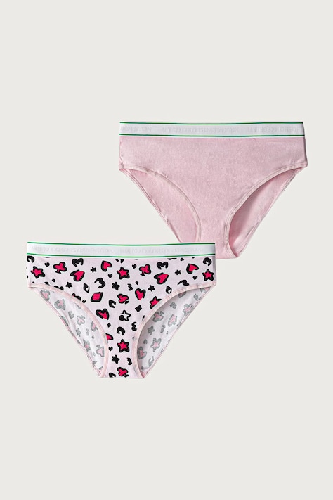 United Colors of Benetton Κιλότα παιδικά βαμβακερά με ελαστάν 2-pack ροζ 3G680S03F