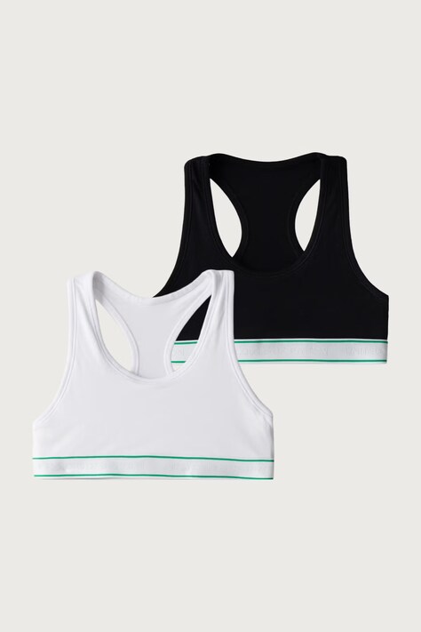 United Colors of Benetton Biustonosz dziecięcy bawełniany z elastanem biały 3G680R00C