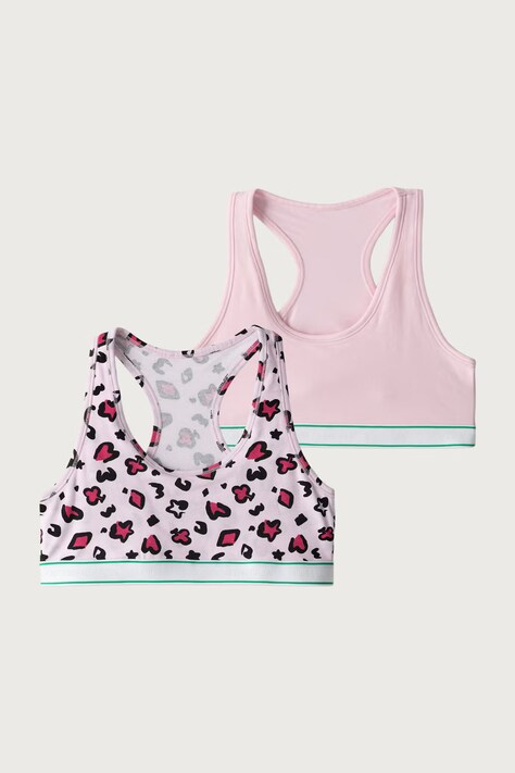 United Colors of Benetton Biustonosz dziecięcy bawełniany z elastanem różowy 3G680R00C