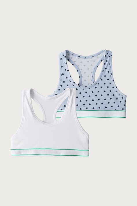 United Colors of Benetton Biustonosz dziecięcy bawełniany z elastanem niebieski 3G680R00C
