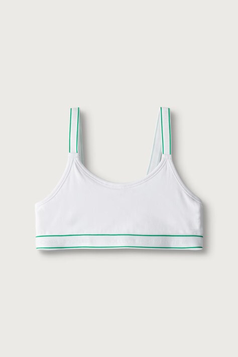 United Colors of Benetton Biustonosz dziecięcy bawełniany z elastanem 2-pack szary 3G680R00B