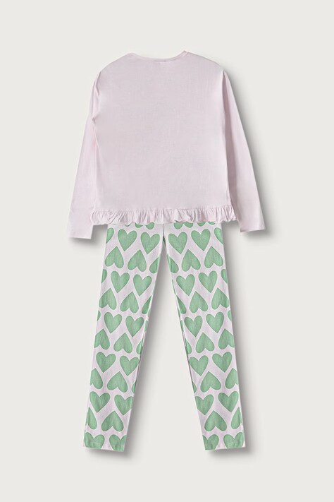 United Colors of Benetton Piżama dwuczęściowa dziecięca bawełniana różowa 3VD00P06Z