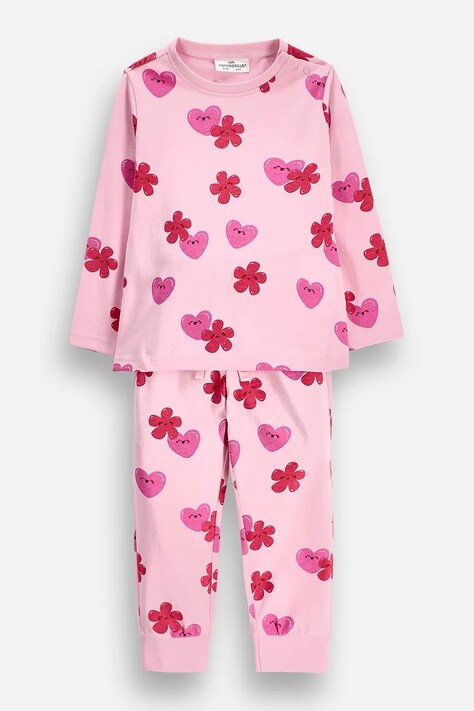Coccodrillo dvoudílné pyžamo dětské bavlněné růžové PYJAMAS