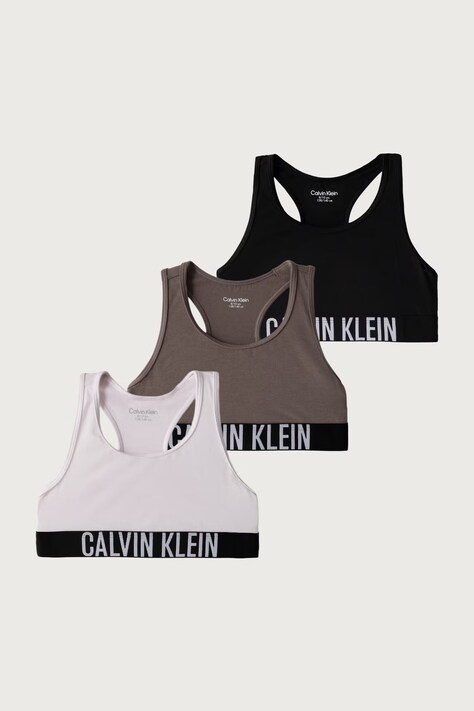 Calvin Klein Underwear Biustonosz sportowy dziecięcy z bawełną 3-pack fioletowy G80G800745