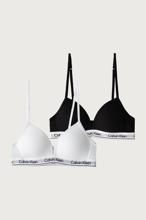 Calvin Klein Underwear Biustonosz dziecięcy bawełniany z elastanem 2-pack biały G80G800741