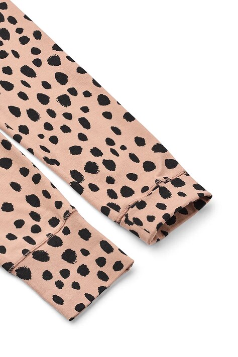 Liewood Piżama dwuczęściowa dziecięca bawełniana z elastanem Wilhelm Grow Printed Pyjamas Set różowa LW20982