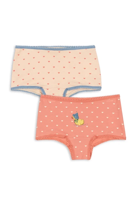 Konges Sløjd χίπστερ παιδικά βαμβακερά με ελαστάν BASIC 2 PACK GIRL HIPSTER GOTS 2-pack πορτοκαλί KS105889