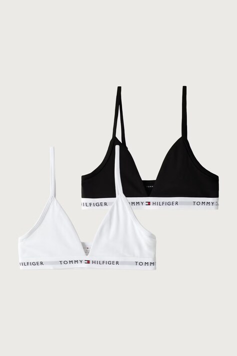 Tommy Hilfiger Biustonosz trójkątny dziecięcy z bawełną 2-pack multicolor UG0UG00851