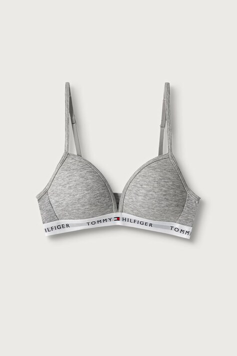 Tommy Hilfiger Biustonosz trójkątny dziecięcy szary UG0UG00850