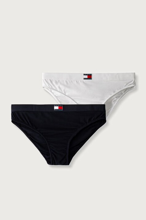 Tommy Hilfiger slipy dziecięce bawełniane z elastanem 2-pack granatowe UG0UG00867