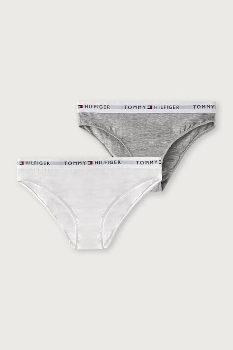 Tommy Hilfiger figi dziecięce z bawełną 3-pack szare UG0UG00866